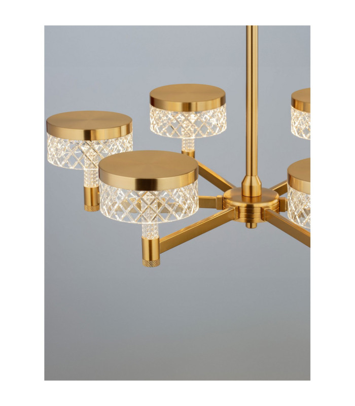 Bion Multi Arm Pendant Ceiling Light Brass Gold LED 38W 2399lm 3000K-5
