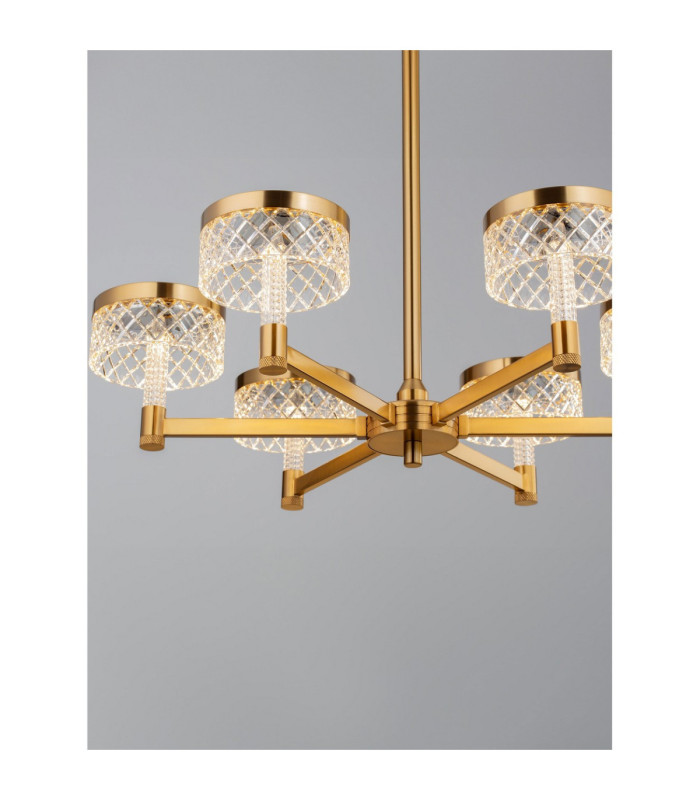 Bion Multi Arm Pendant Ceiling Light Brass Gold LED 38W 2399lm 3000K-6
