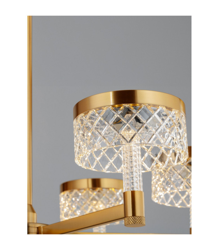 Bion Multi Arm Pendant Ceiling Light Brass Gold LED 38W 2399lm 3000K-7