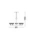 Bion Multi Arm Pendant Ceiling Light Brass Gold LED 48W 3094lm 3000K-7
