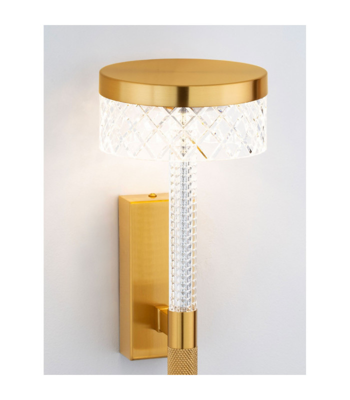Bion Integrated LED Wall Lamp Brass Gold LED 8W 490lm 3000K-9
