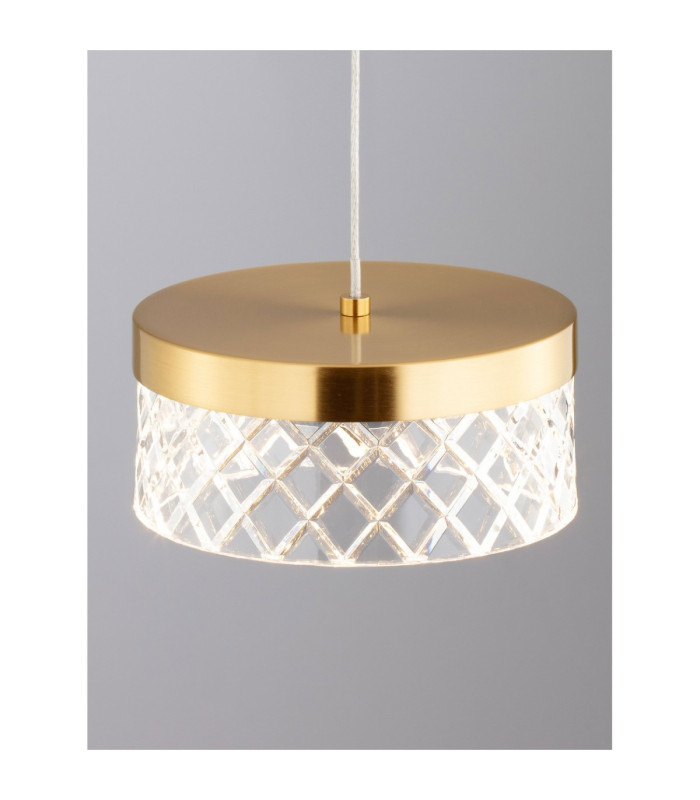 Bion Slim Pendant Ceiling Light Brass Gold LED 6W 383lm 3000K-2