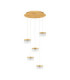 Bion Cluster Pendant Ceiling Light Brass Gold LED 32W 1993lm 3000K-1