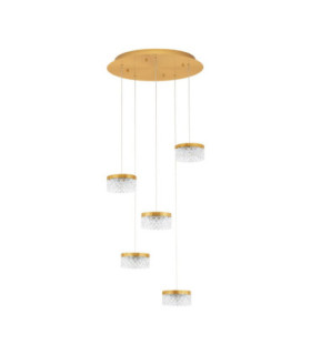 Bion Cluster Pendant Ceiling Light Brass Gold LED 32W 1993lm 3000K-1