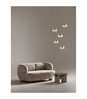 Bion Cluster Pendant Ceiling Light Brass Gold LED 32W 1993lm 3000K-2