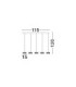 Bion Bar Pendant Ceiling Light Brass Gold LED 32W 1993lm 3000K-6