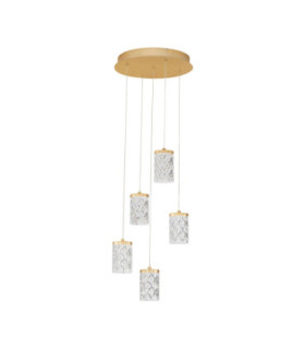 Phos Cluster Pendant Ceiling Light Brass Gold Triac Dimmable LED 28W 1792lm 3000K-1