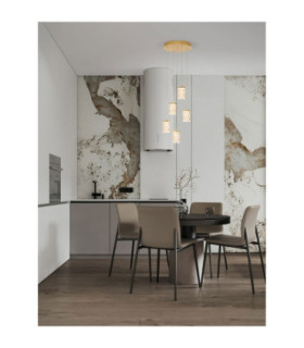 Phos Cluster Pendant Ceiling Light Brass Gold Triac Dimmable LED 28W 1792lm 3000K-2