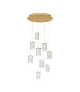Phos Cluster Pendant Ceiling Light Brass Gold Triac Dimmable LED 46W 2951lm 3000K-1