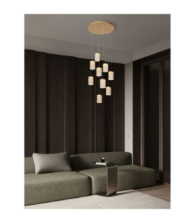 Phos Cluster Pendant Ceiling Light Brass Gold Triac Dimmable LED 46W 2951lm 3000K-2
