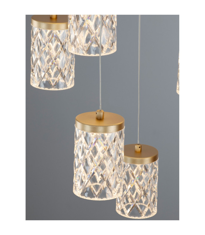 Phos Cluster Pendant Ceiling Light Brass Gold Triac Dimmable LED 46W 2951lm 3000K-5
