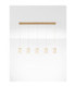 Phos Bar Pendant Ceiling Light Brass Gold Triac Dimmable LED 28W 1792lm 3000K-4