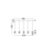 Phos Bar Pendant Ceiling Light Brass Gold Triac Dimmable LED 28W 1792lm 3000K-6