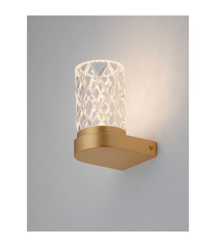 Phos Integrated LED Wall Lamp Brass Gold LED 6W 385lm 3000K-5
