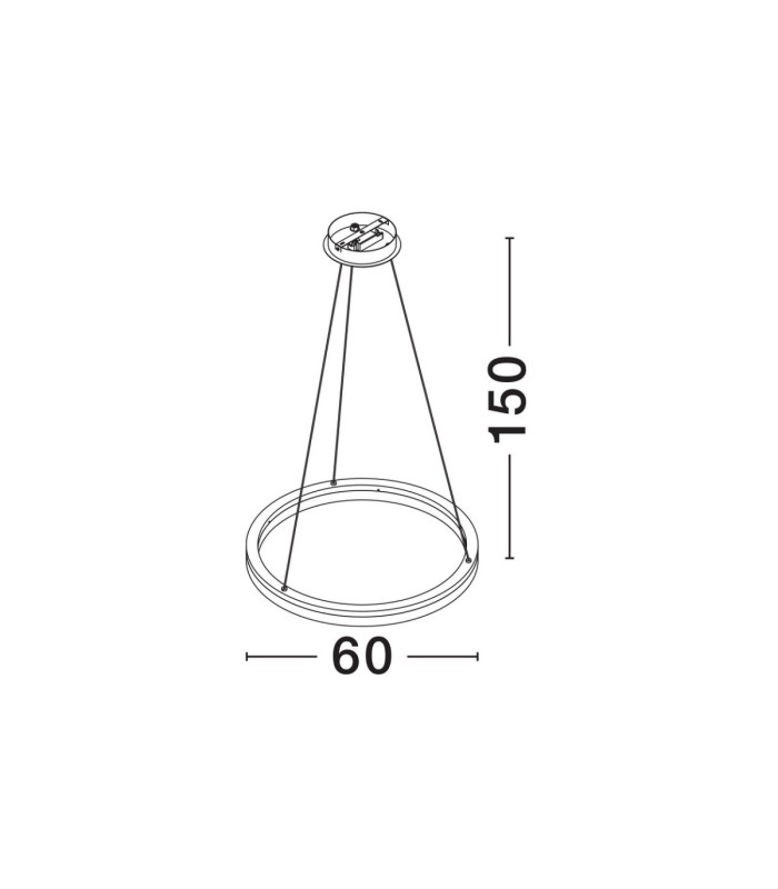Lonela Integrated LED Pendant Ceiling Light Sandy Black Triac Dimmable LED 25W 1500lm 3000K-6