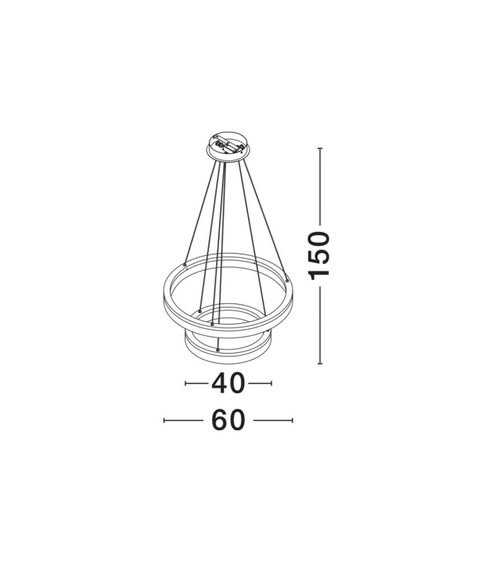 Lonela Integrated LED Pendant Ceiling Light Sandy Black Triac Dimmable LED 46W 3500lm 3000K-7