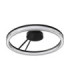 Lonela Integrated LED Semi Flush Ceiling Light Sandy Black Triac Dimmable LED 28W 1680lm 3000K-1