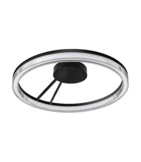 Lonela Integrated LED Semi Flush Ceiling Light Sandy Black Triac Dimmable LED 28W 1680lm 3000K-1