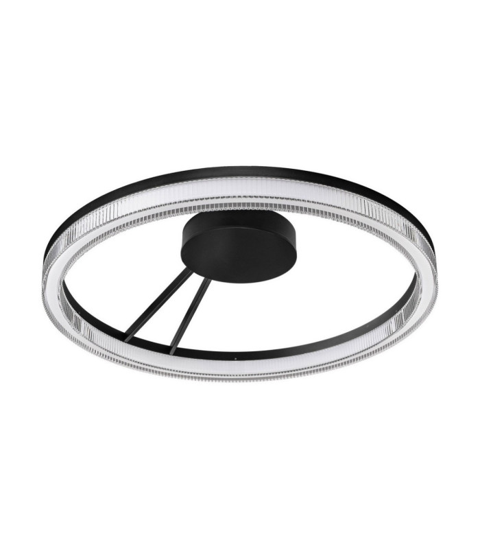 Lonela Integrated LED Semi Flush Ceiling Light Sandy Black Triac Dimmable LED 28W 1680lm 3000K-1