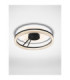 Lonela Integrated LED Semi Flush Ceiling Light Sandy Black Triac Dimmable LED 28W 1680lm 3000K-4