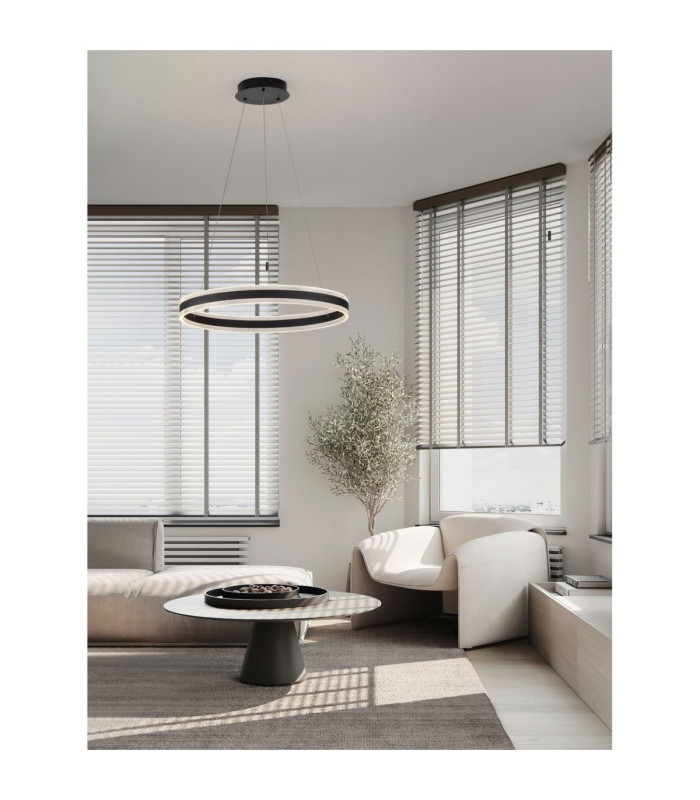 Alaro Integrated LED Pendant Ceiling Light Sandy Black Triac Dimmable LED 46W 3067lm 3000K-2