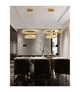 Alaro Integrated LED Pendant Ceiling Light Brass Gold Triac Dimmable LED 69W 4565lm 3000K-2