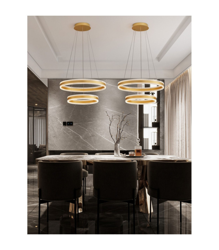 Alaro Integrated LED Pendant Ceiling Light Brass Gold Triac Dimmable LED 69W 4565lm 3000K-2