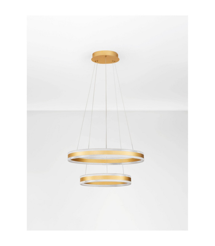 Alaro Integrated LED Pendant Ceiling Light Brass Gold Triac Dimmable LED 69W 4565lm 3000K-3