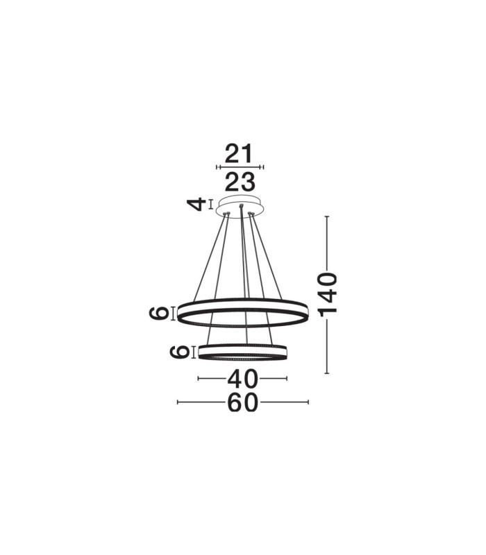 Alaro Integrated LED Pendant Ceiling Light Brass Gold Triac Dimmable LED 69W 4565lm 3000K-6