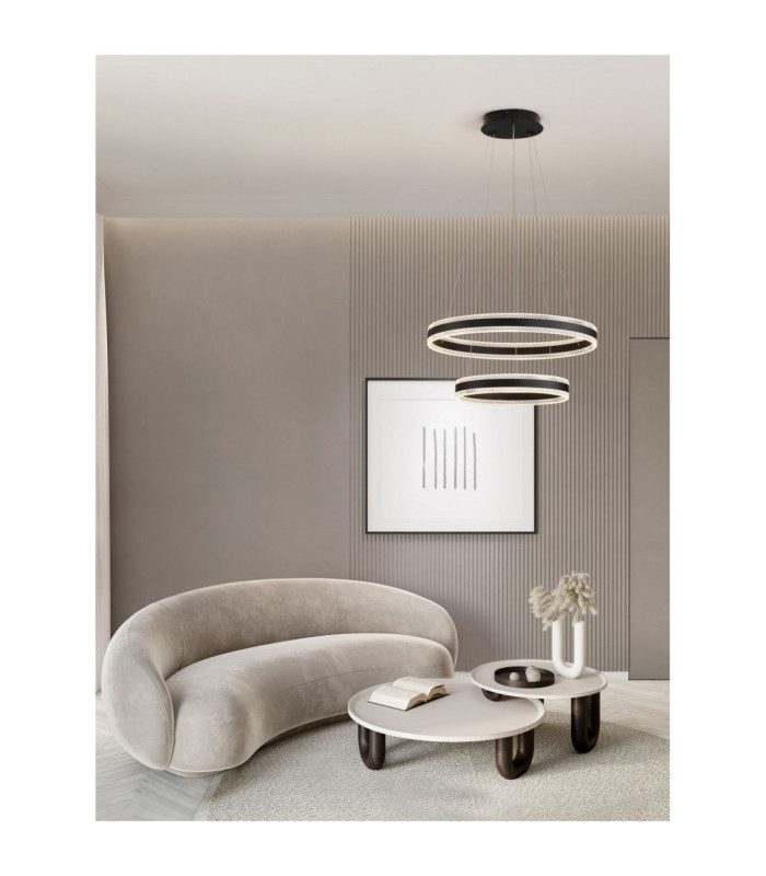 Alaro Integrated LED Pendant Ceiling Light Sandy Black Triac Dimmable LED 69W 4565lm 3000K-2