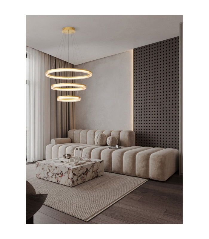 Luana Integrated LED Pendant Ceiling Light Brushed Gold Triac Dimmable LED 90W 5850lm 2700-3000-4000K CCT-2