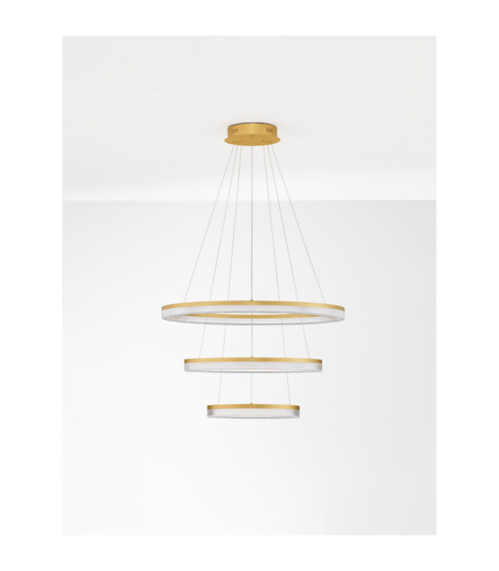 Luana Integrated LED Pendant Ceiling Light Brushed Gold Triac Dimmable LED 90W 5850lm 2700-3000-4000K CCT-3