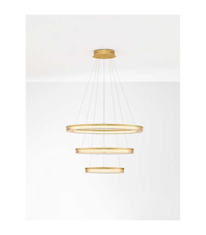 Luana Integrated LED Pendant Ceiling Light Brushed Gold Triac Dimmable LED 90W 5850lm 2700-3000-4000K CCT-4