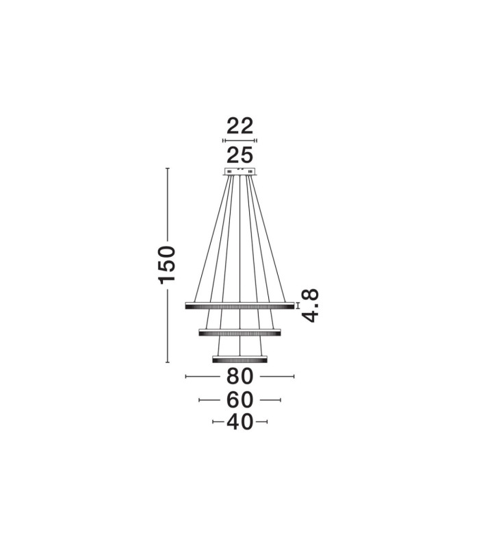 Luana Integrated LED Pendant Ceiling Light Brushed Gold Triac Dimmable LED 90W 5850lm 2700-3000-4000K CCT-6