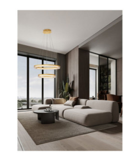Luana Integrated LED Pendant Ceiling Light Brushed Gold Triac Dimmable LED 47W 3055lm 2700-3000-4000K CCT-2