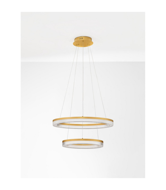 Luana Integrated LED Pendant Ceiling Light Brushed Gold Triac Dimmable LED 47W 3055lm 2700-3000-4000K CCT-3