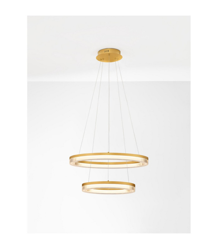 Luana Integrated LED Pendant Ceiling Light Brushed Gold Triac Dimmable LED 47W 3055lm 2700-3000-4000K CCT-4
