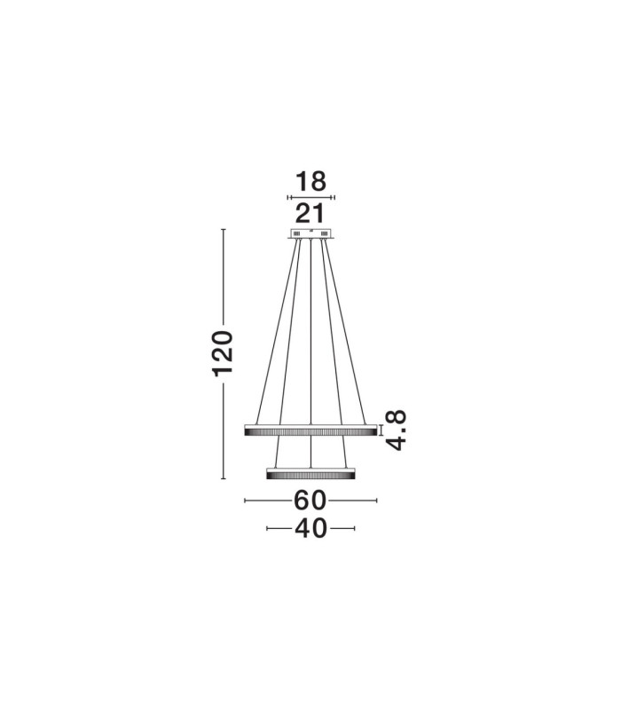 Luana Integrated LED Pendant Ceiling Light Brushed Gold Triac Dimmable LED 47W 3055lm 2700-3000-4000K CCT-7
