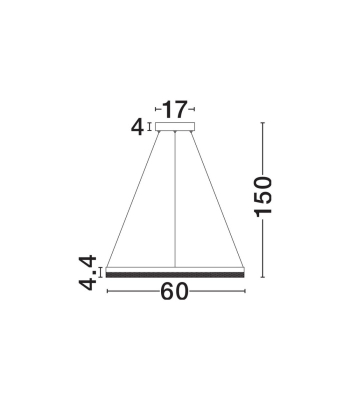 Adria Integrated LED Pendant Ceiling Light Brass Gold Triac Dimmable LED 32W 1920lm 3000K-5