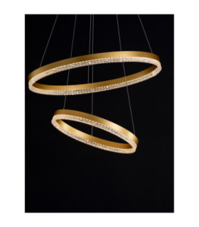Adria Integrated LED Pendant Ceiling Light Brass Gold Triac Dimmable LED 52W 3120lm 3000K-2