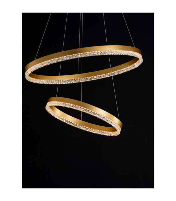 Adria Integrated LED Pendant Ceiling Light Brass Gold Triac Dimmable LED 52W 3120lm 3000K-2