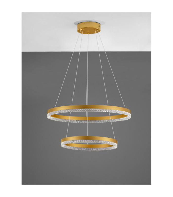 Adria Integrated LED Pendant Ceiling Light Brass Gold Triac Dimmable LED 52W 3120lm 3000K-3