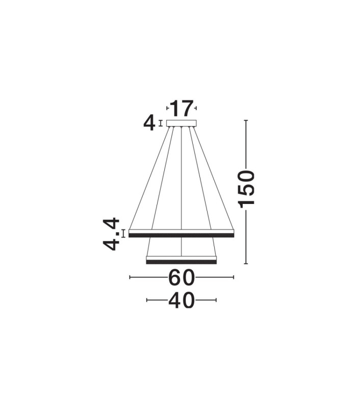 Adria Integrated LED Pendant Ceiling Light Brass Gold Triac Dimmable LED 52W 3120lm 3000K-5