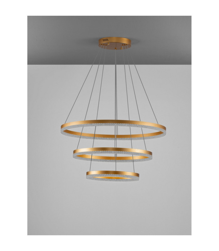 Adria Integrated LED Pendant Ceiling Light Brass Gold Triac Dimmable LED 97W 5820lm 3000K-4
