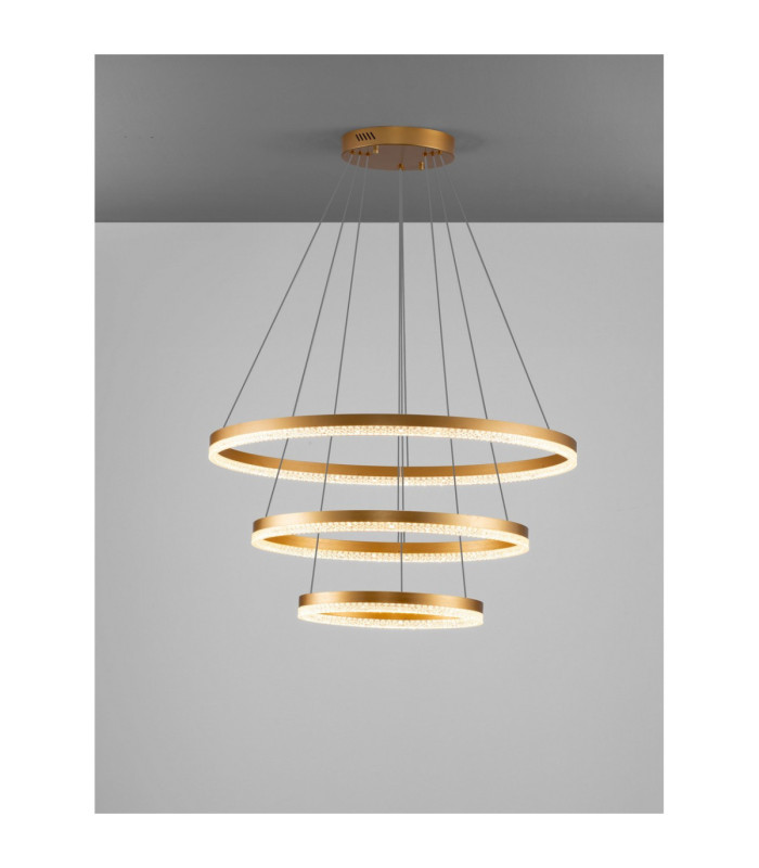 Adria Integrated LED Pendant Ceiling Light Brass Gold Triac Dimmable LED 97W 5820lm 3000K-5
