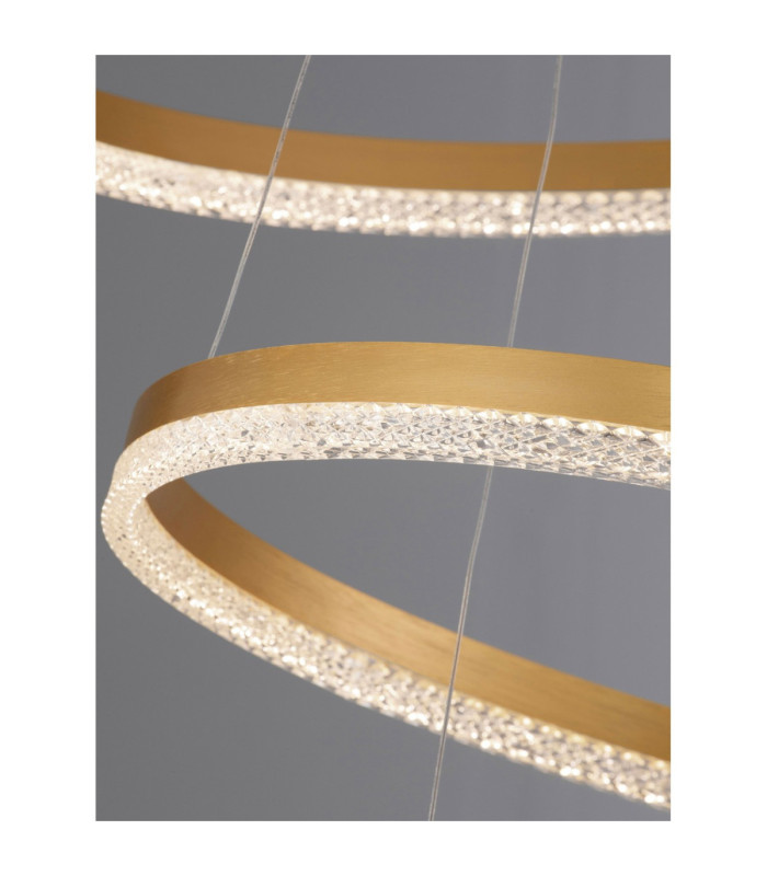 Adria Integrated LED Pendant Ceiling Light Brass Gold Triac Dimmable LED 97W 5820lm 3000K-6
