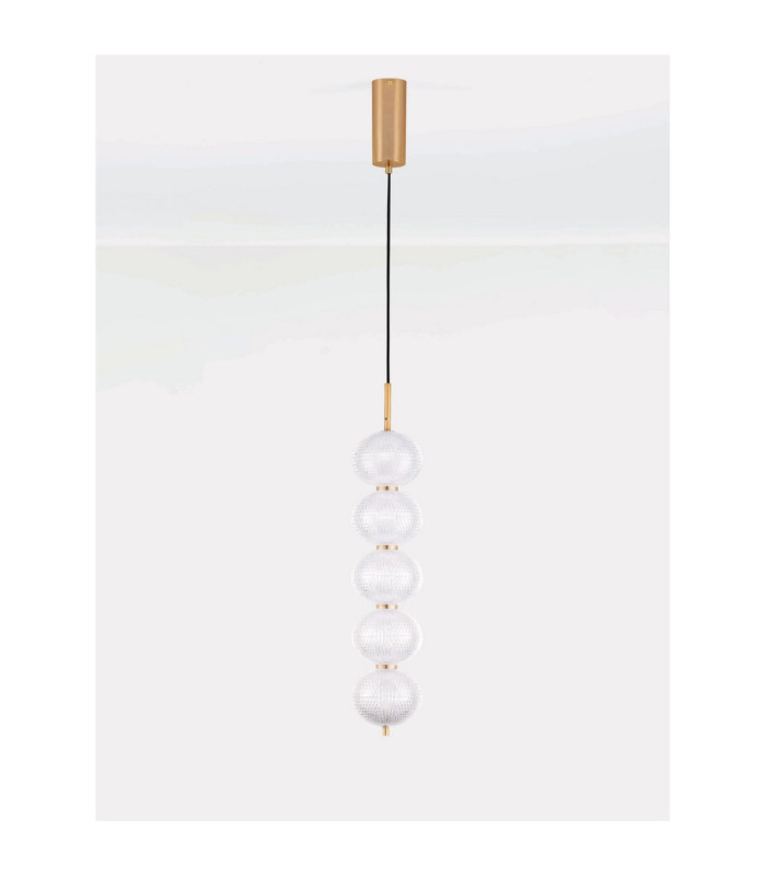 Klelia Slim Pendant Ceiling Light Brass Gold Triac Dimmable LED 30W 2482lm 3000K-3