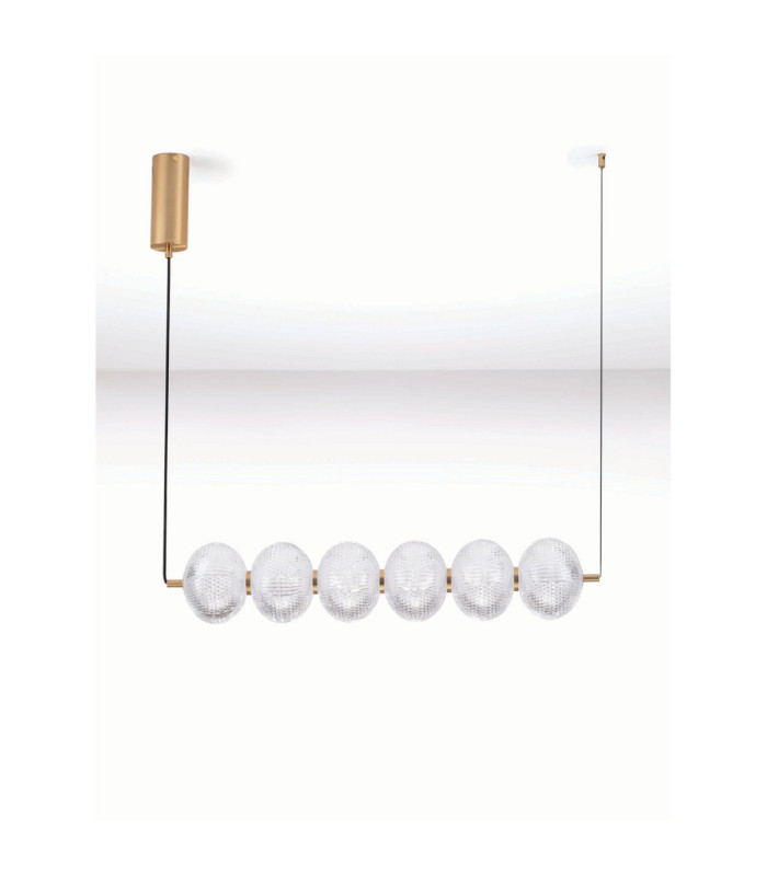 Klelia Bar Pendant Ceiling Light Brass Gold Triac Dimmable LED 34W 2911lm 3000K-3