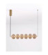 Klelia Bar Pendant Ceiling Light Brass Gold Triac Dimmable LED 34W 2911lm 3000K-4