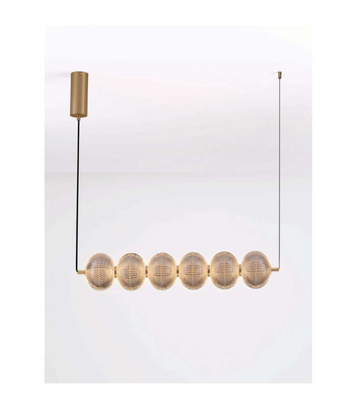 Klelia Bar Pendant Ceiling Light Brass Gold Triac Dimmable LED 34W 2911lm 3000K-4